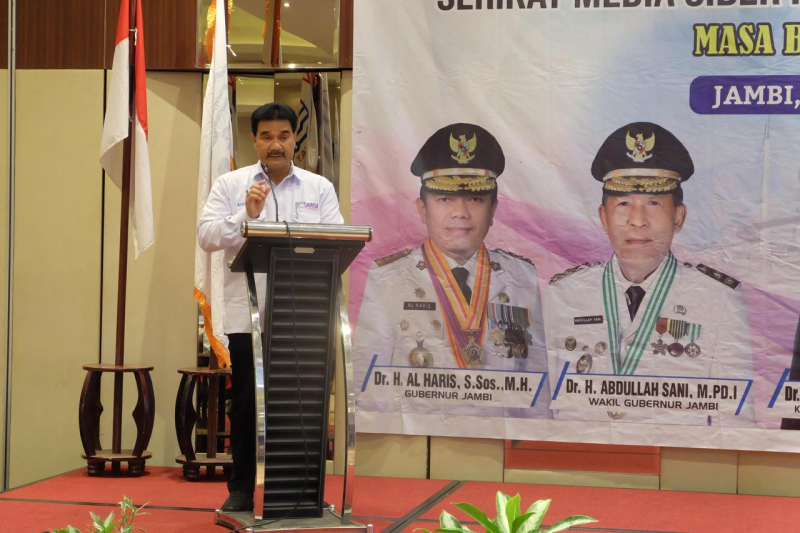 SAH Apresiasi Kontingen SMSI Provinsi Jambi Ikuti Rangkaian HPN 2026 di Banten