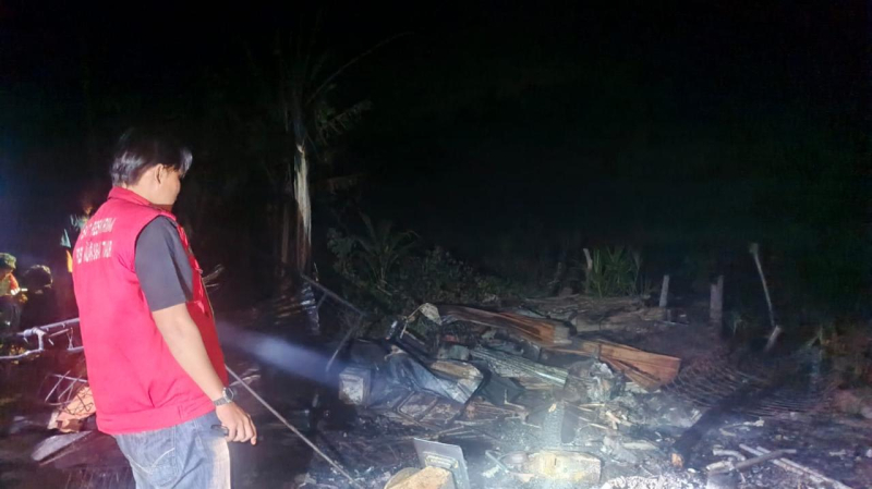 Toko Kelontong di Kota Raja Tanjabtim Ludes Terbakar, Kerugian Capai Rp70 Juta