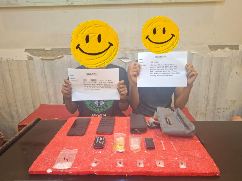 Polisi Tangkap Dua Pengedar Sabu di Jambi, 6 Paket Narkoba Seberat 4,89 Gram Diamankan