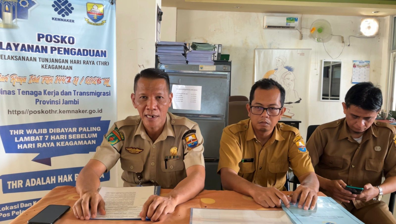 Disnakertrans Provinsi Jambi Buka 4 Posko Pengaduan THR Hingga 20 Maret, Imbau H-14 THR Sudah Dibayarkan