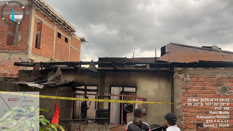 Kebakaran Hanguskan 3 Rumah di Kerinci, Diduga Akibat Korsleting Listrik