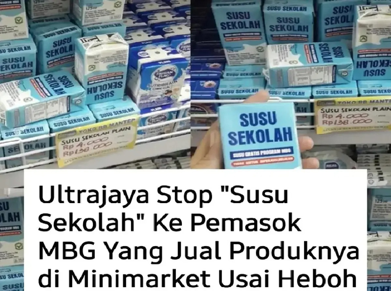 Viral Susu Sekolah Bercap Gratis Dijual di Minimarket, Pelakunya Pemasok Dapur MBG