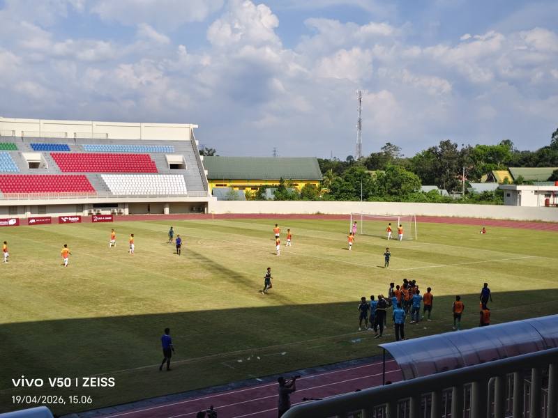 Persikoja Imbangi Persebri 1-1 di Babak Pertama Final Liga 4 Jambi, Kualitas Lapangan Dipuji Penonton