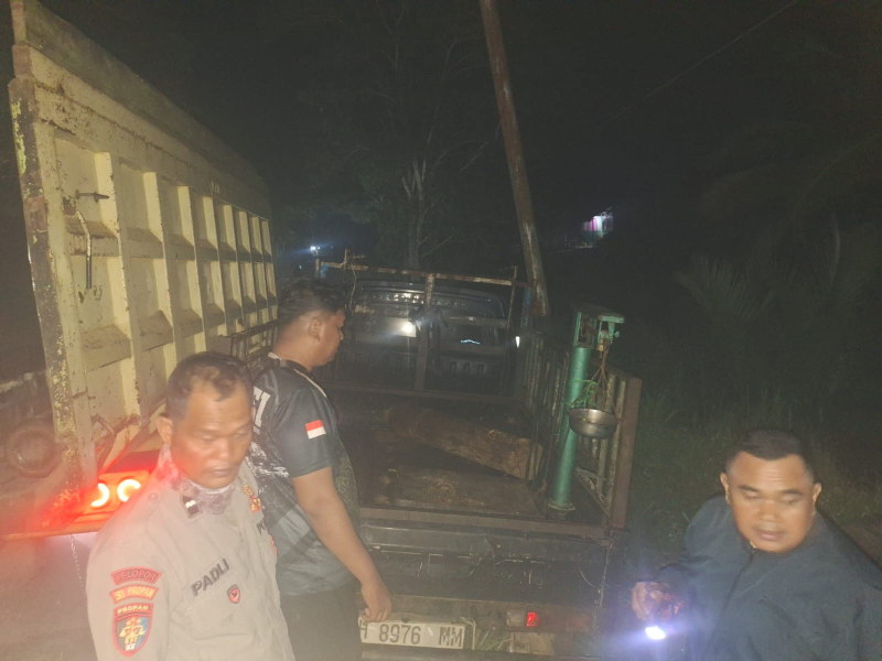 Aksi Pencurian Besi Digagalkan di Kuala Jambi, Pelaku Melarikan Diri