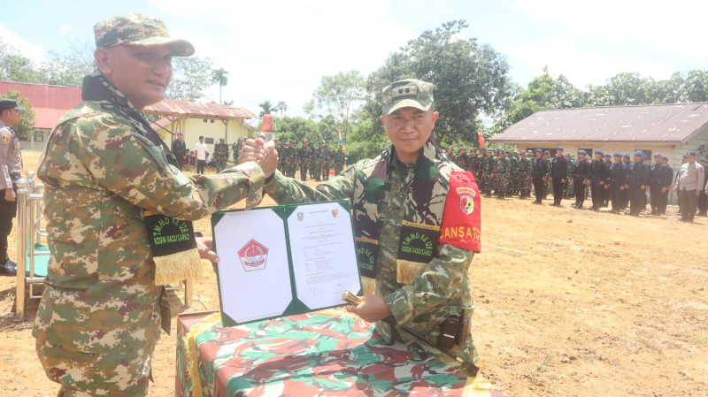 Percepat Pembangunan Desa, Bupati Hurmin Buka TMMD Ke-128 Kodim 0420/Sarko